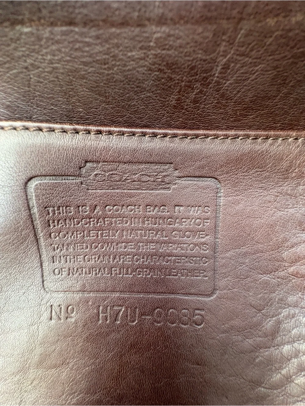 Vintage Coach 9085 XL Duffle Sac Mahogany Leather Bag